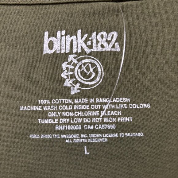 Blink-182 Bubble Logo Poster Punk Rock Band Tee L - Picture 4 of 4